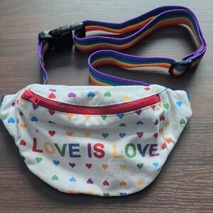 Lane Bryant Rainbow Heart Love Is Love Fanny Pack